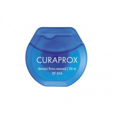 Нить межзубная Curaprox вощеная с мятным вкусом (с 3 лет), 50 м.